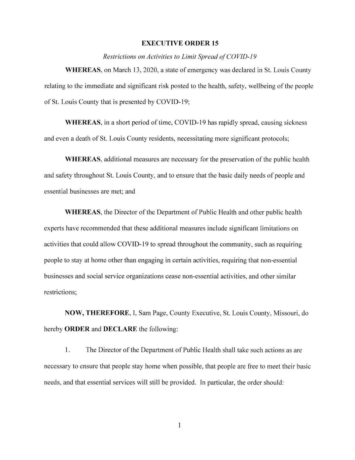 St Louis County Stay At Home Executive Order Stltoday Com