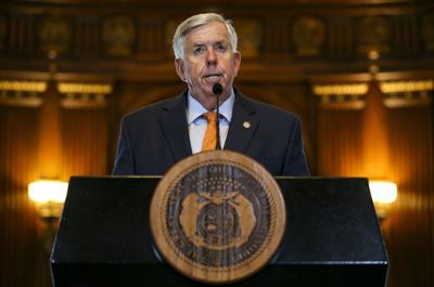 Gov. Mike Parson talks about the coronavirus and special session