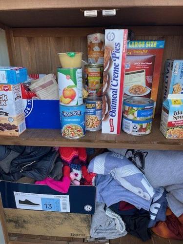 Little food pantry in Lafayette Square