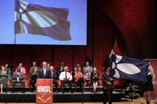 St. Louis County Executive Sam Page unveils new flag