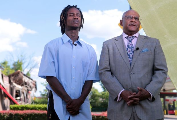 Dorian Johnson tells his version of the story to Al Sharpton