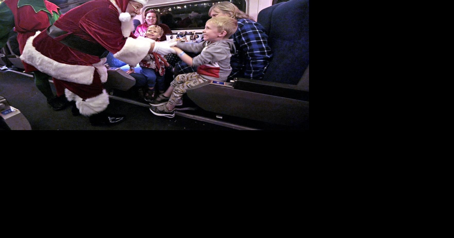 The jolly old elf is absolutely everywhere here, all the time.