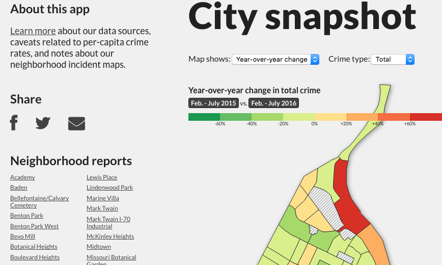 Our new app lets you compare crime trends across St. Louis neighborhoods | Law and order ...