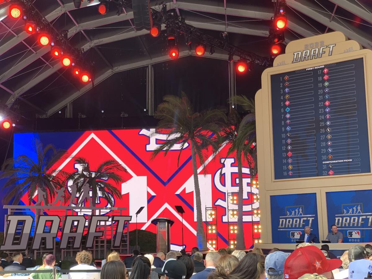 MLB Draft stage at XBox Plaza in Los Angeles