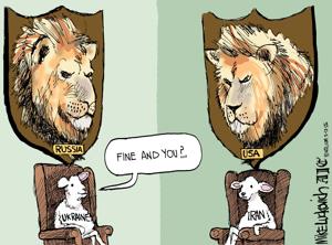 Cartoon: Iran and Ukraine