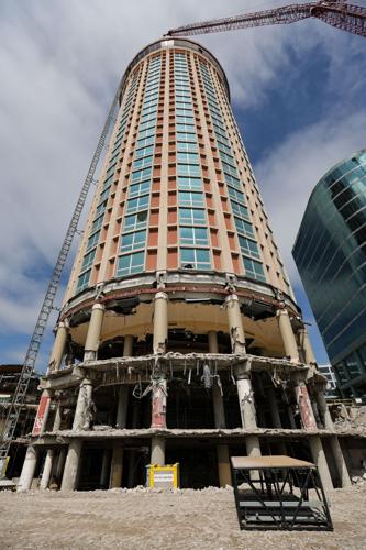 Demolition of the Millennium Hotel continues