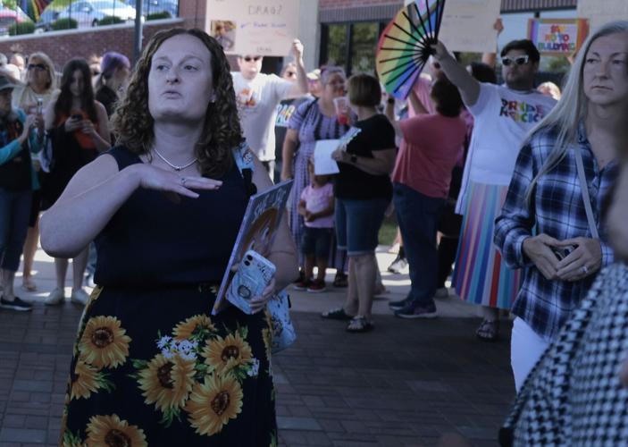 Protest over gender at St. Charles City-County Library Spencer Road Branch