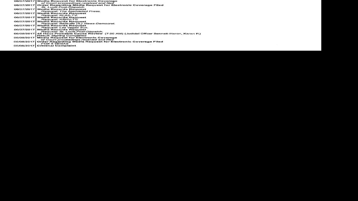 Docket sheet for Jason Quate