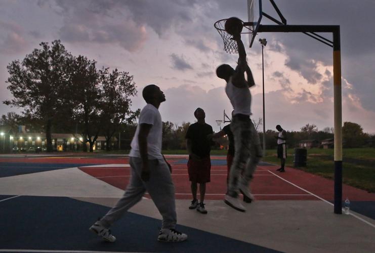 Photos The makeover of Kinloch's basketball courts