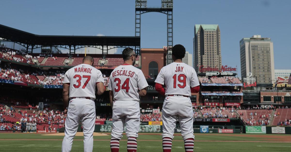 Image for article Hochman Sunday symbolism at Busch Arenado, Mo, empty seats, Herrera HRs for Cardinals