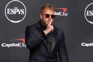 Jake Paul arrives on the red carpet before the 2026 ESPY Awards at Lincoln Center.