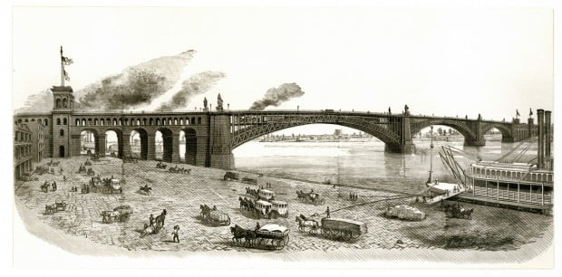 Look Back:  Eads bridge, 1874