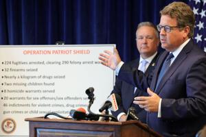 Operation Patriot Shiled press conference with United States Attorneys and United States Marshals