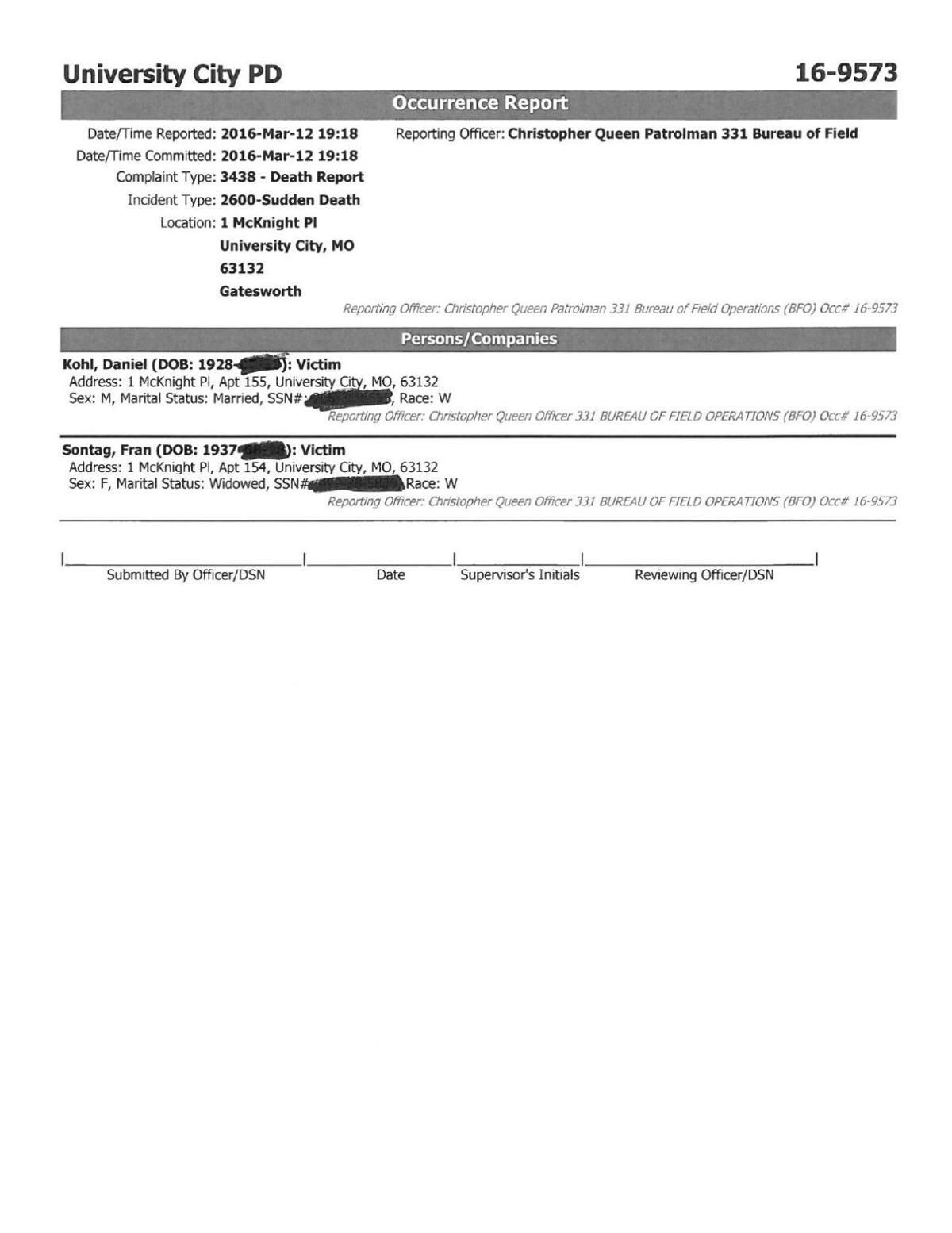 University City police incident report on hot tub deaths
