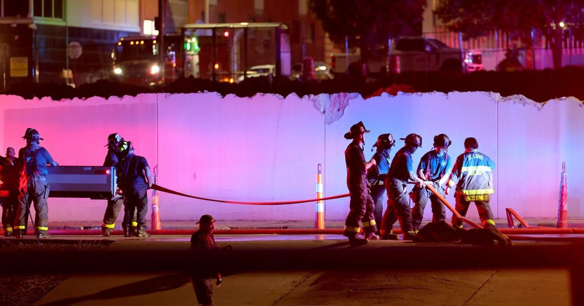 Photos: Crews extinguish fire at former Millennium Hotel in St. Louis