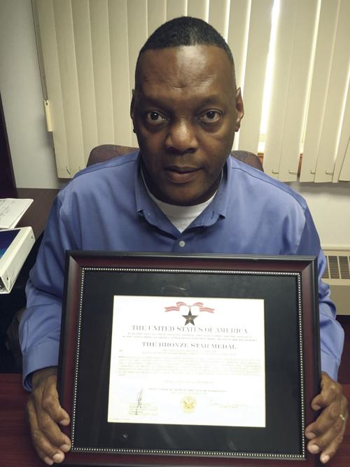 Fred Carpenter with his Bronze Star