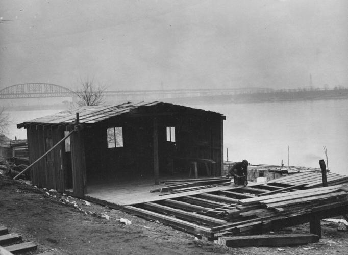 Building a church in Hooverville, 1931