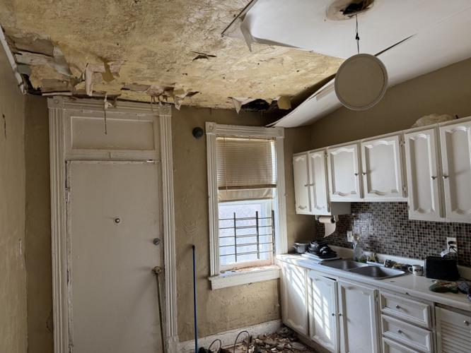 Tornado-damaged home in Academy neighborhood