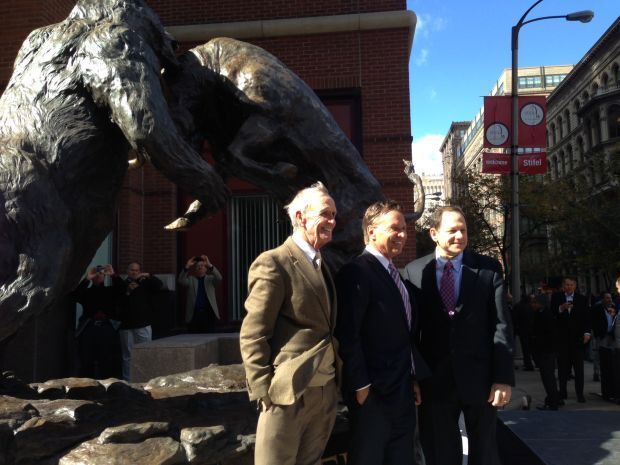 Stifel Unveils Bull And Bear Statue Downtown