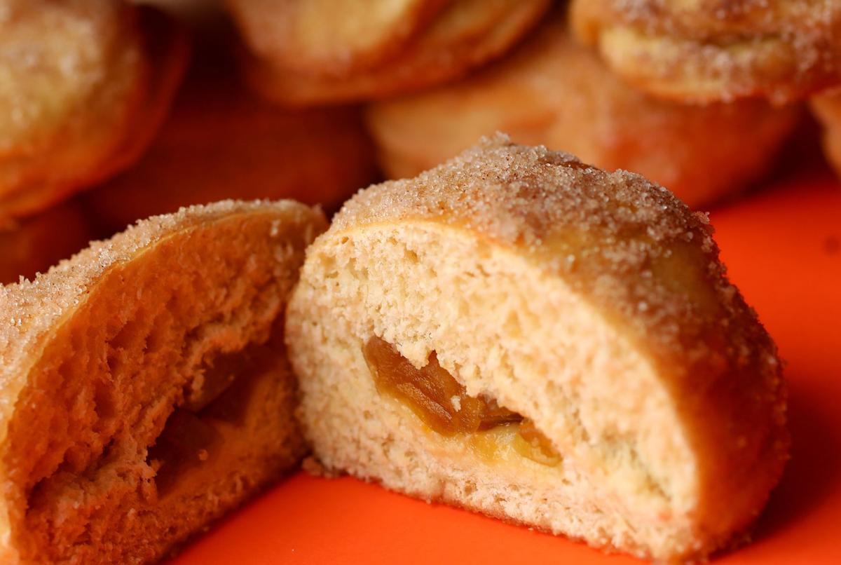 AppleFilled Doughnuts with Maple Syrup