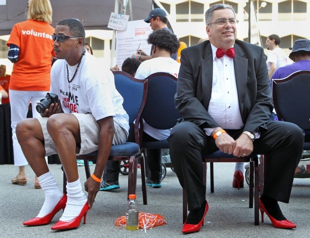 If men want to help women in heels, how will they feel about other men in stilettos?