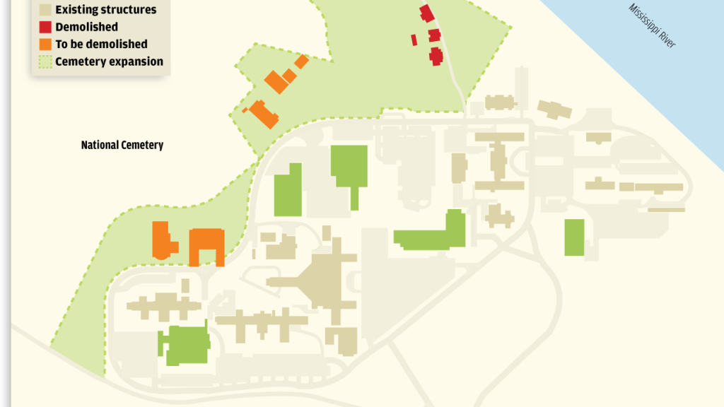 Map Jefferson Barracks Expansion Media Stltoday Com Jefferson Barracks Cemetery Map