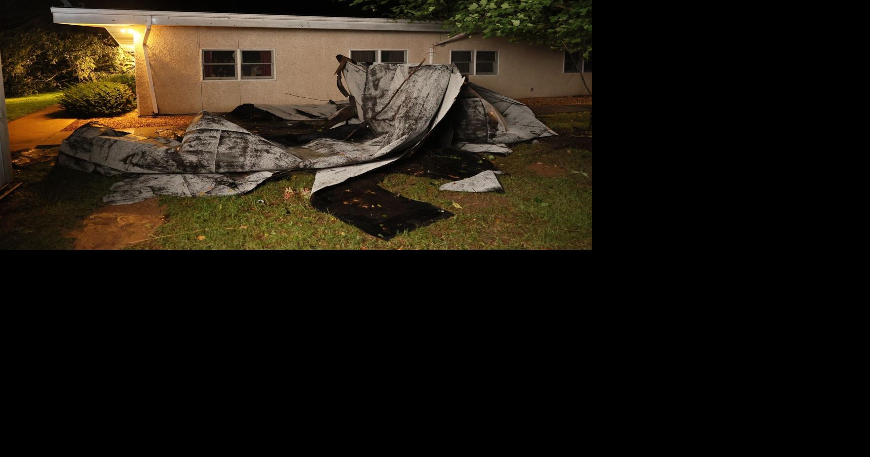 Tornado damage in Chester, Illinois