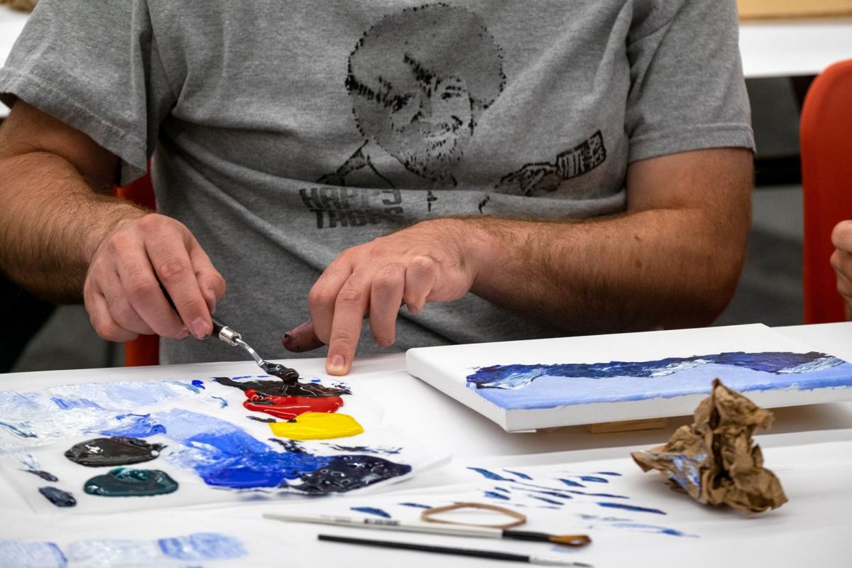 No Mistakes Only Happy Accidents In Bob Ross Painting Class At St