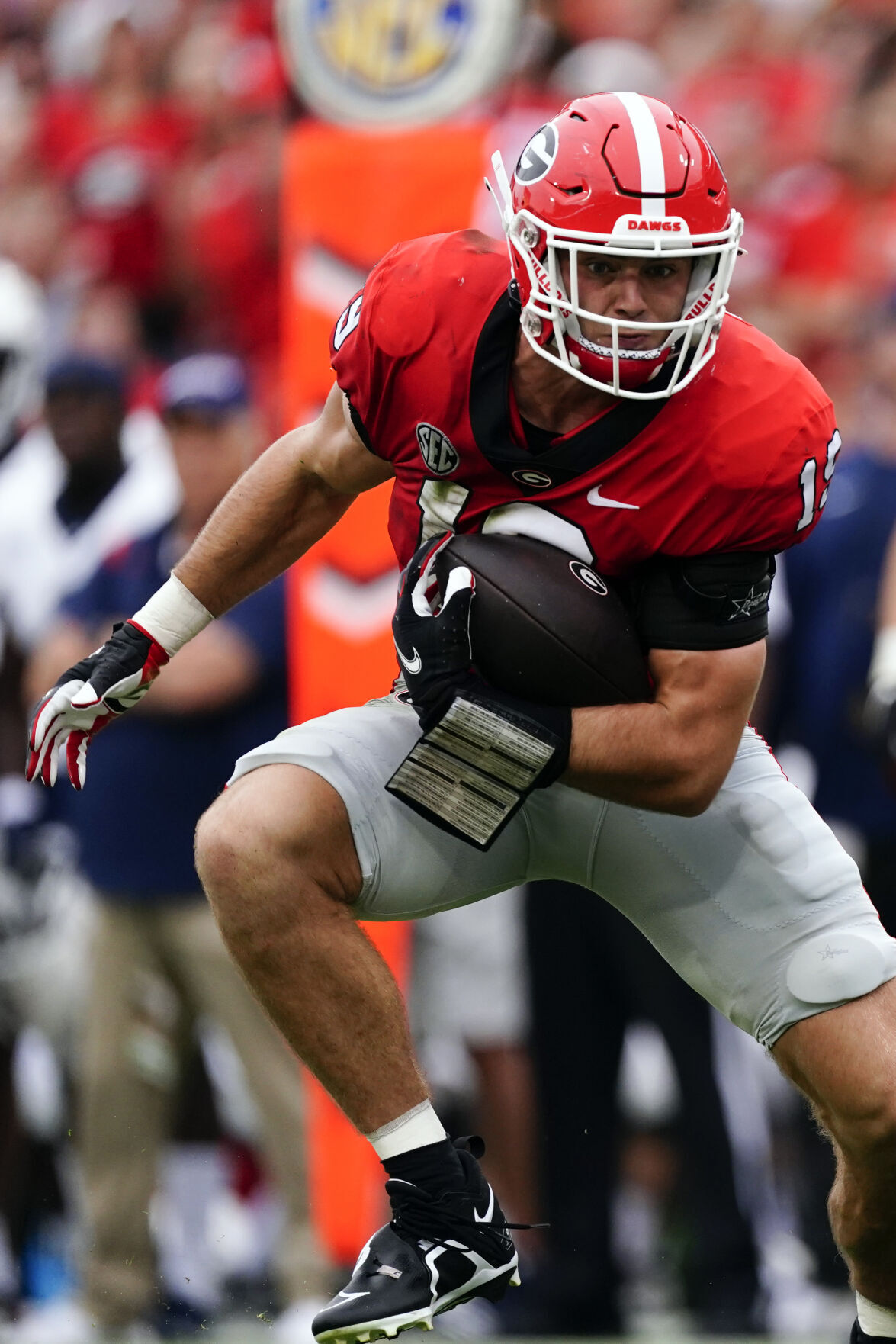 Brock Bowers Georgia Bulldogs Football White Uniform Student Athlete B FOCO