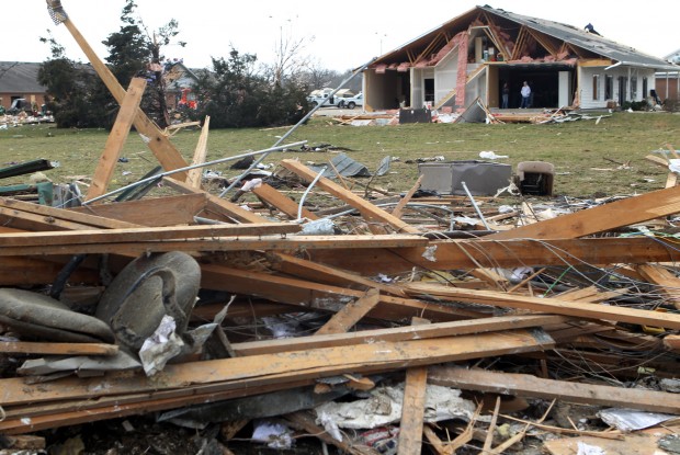 Harrisburg Tornado Aftermath- Dream Baskets business damage