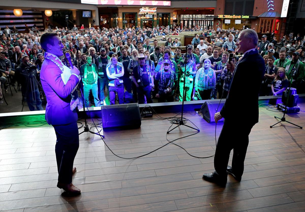MLS soccer stadium rally at Ballpark Village