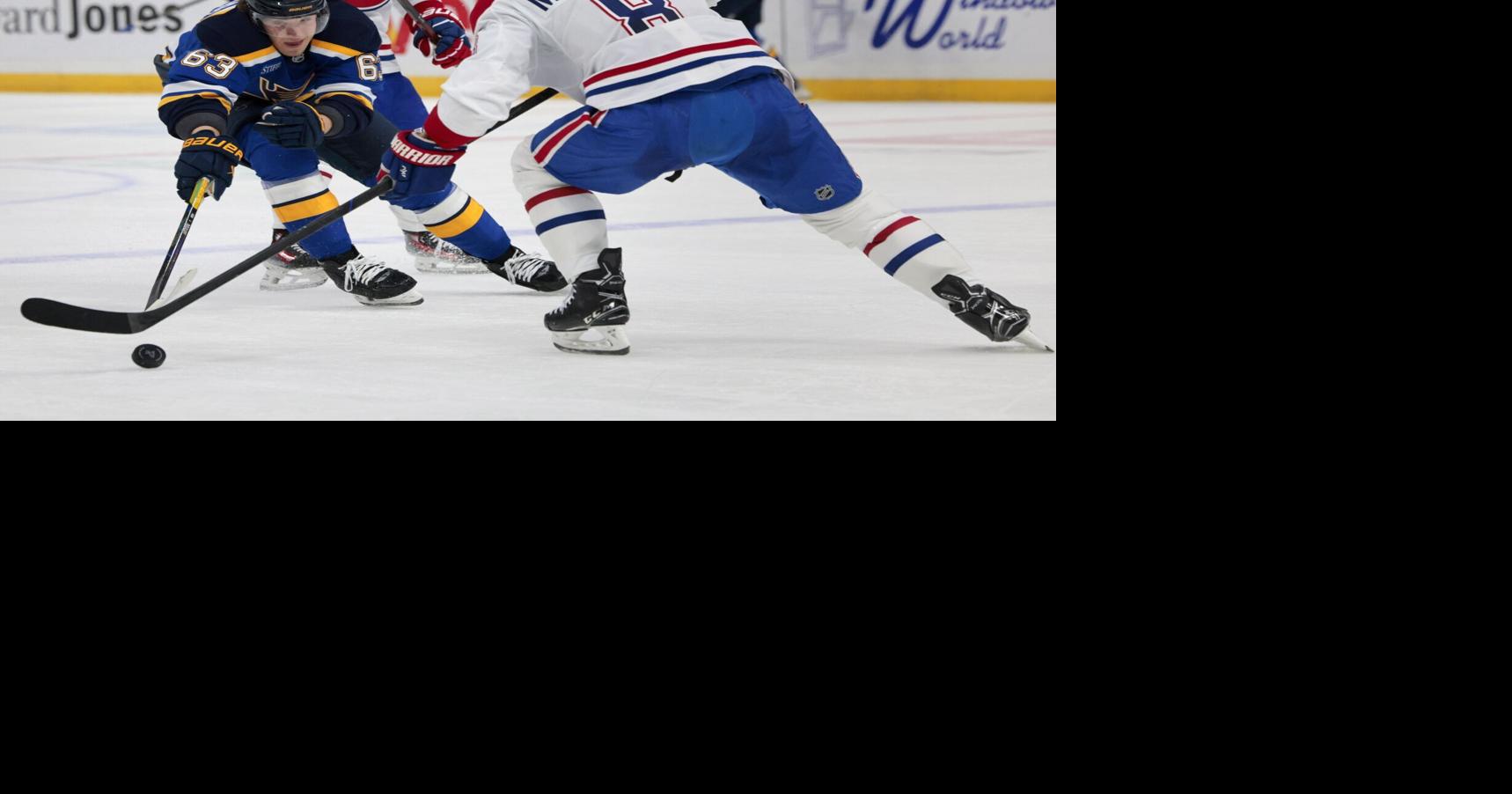 Philip Broberg's four points lead Blues past Canadiens 6-1 for seventh ...