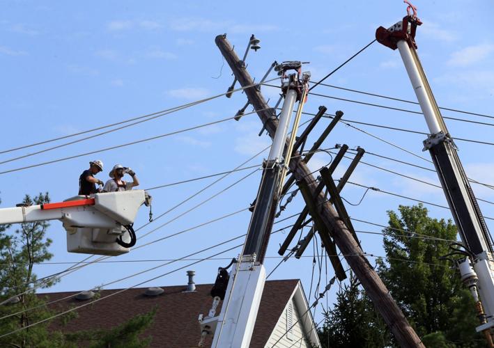 Power lines repaired after storm damage