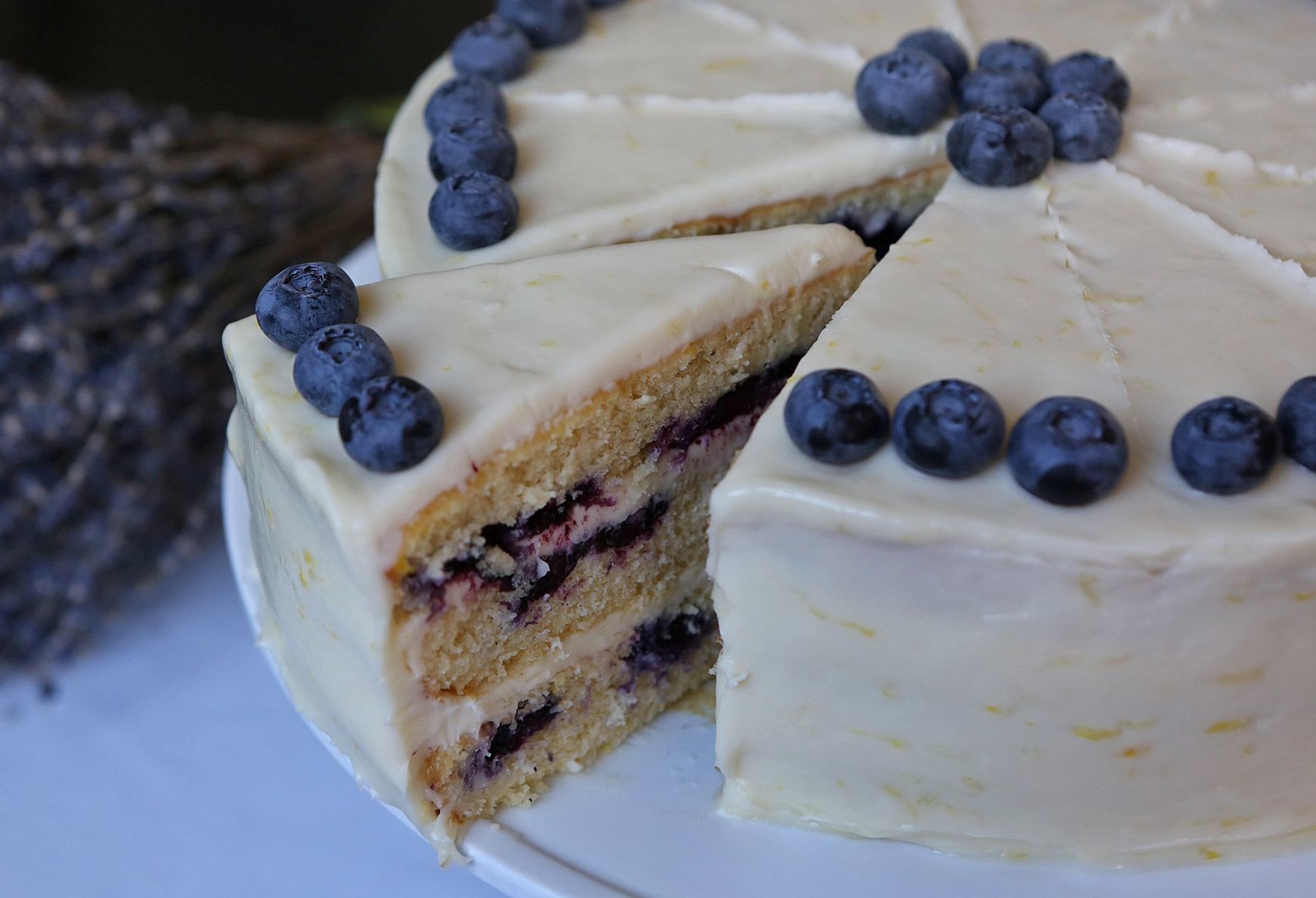 Lemon Blueberry Tea Cake | Baked Bree