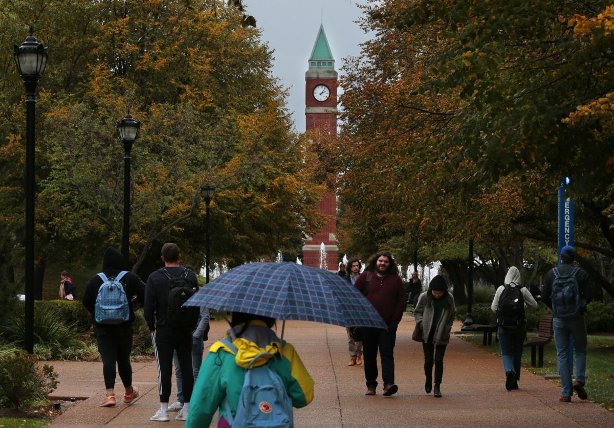 Heading to class at SLU