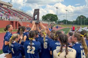 Father McGivney wins first girls soccer state championship by blanking Pleasant Plains