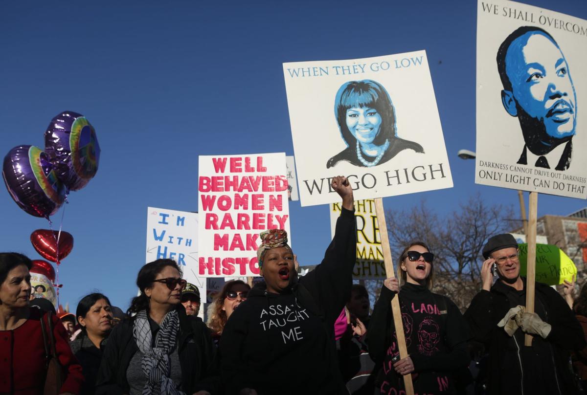 Thousands take part in St. Louis Women's March, protesting Trump