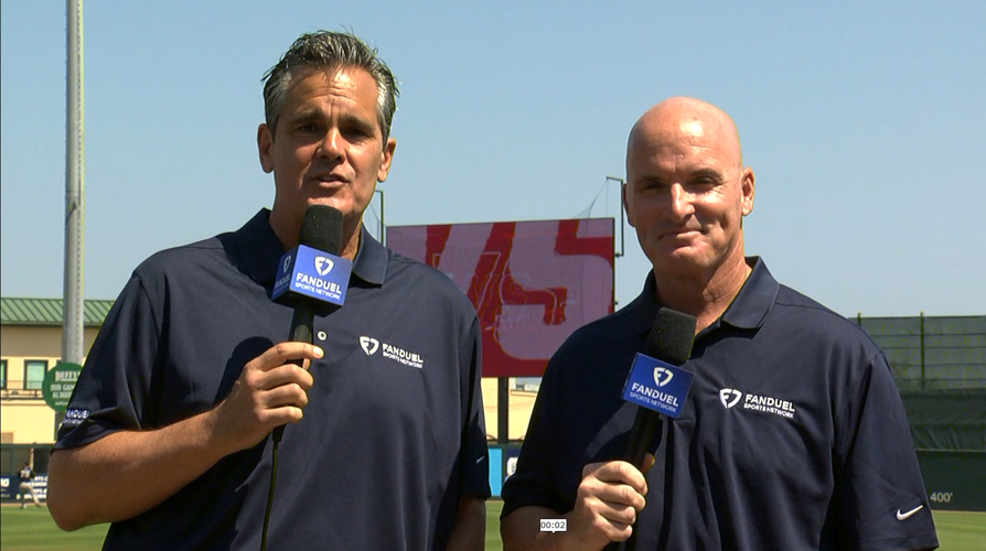 Cardinals TV announcers Mark Sweeney Chip Caray.