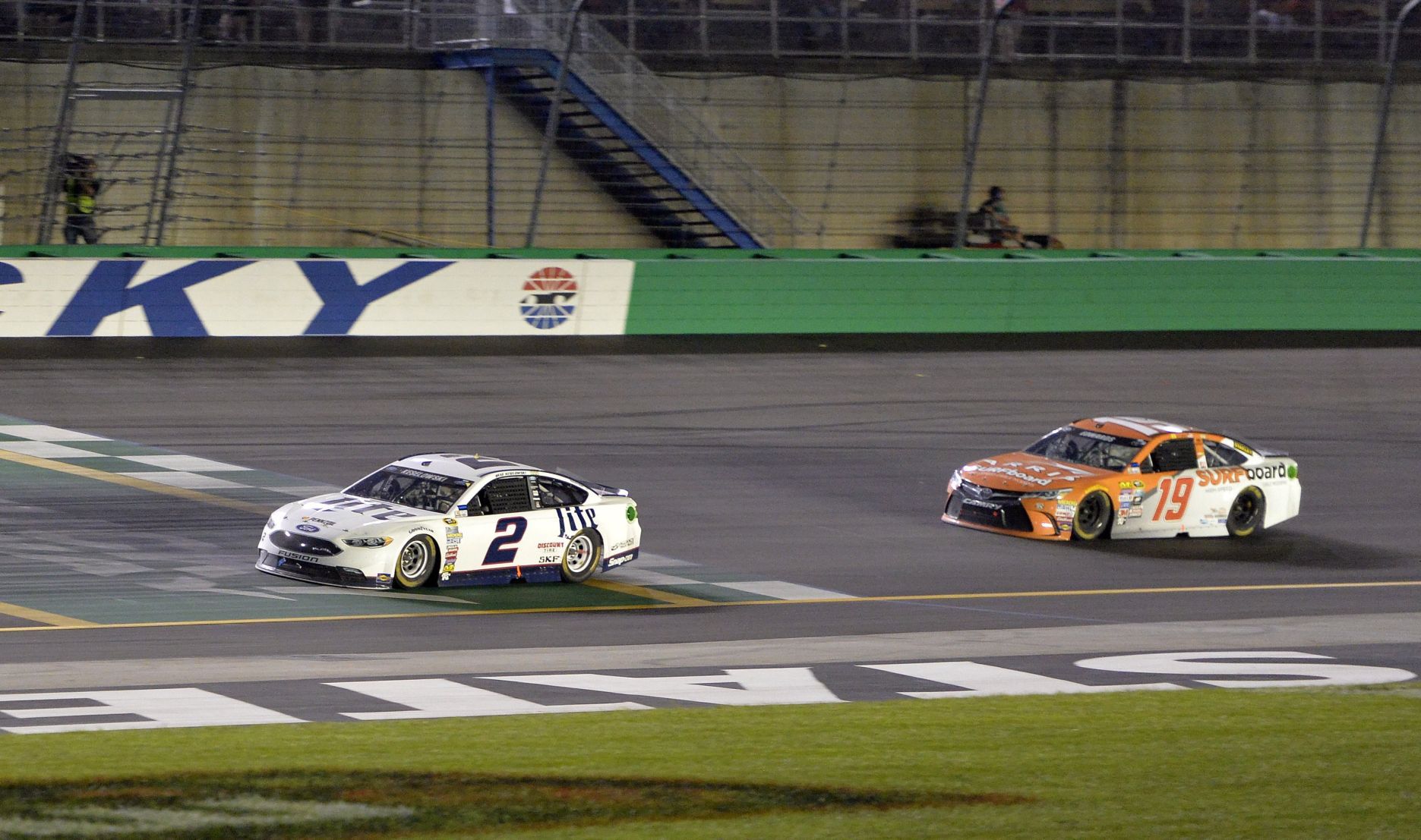 Keselowski Wins NASCAR Race After Nearly Running Out Of Fuel