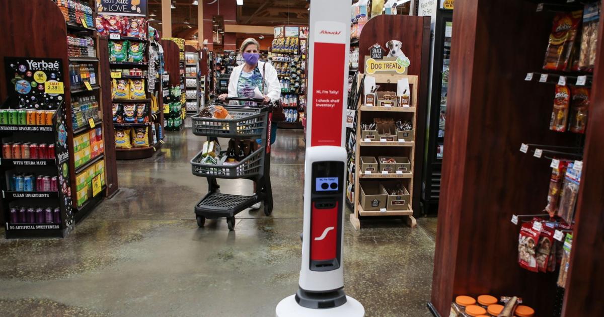 Woman charged with attacking Schnucks grocery store robot