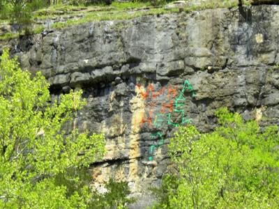 Graffiti along Jacks Fork River