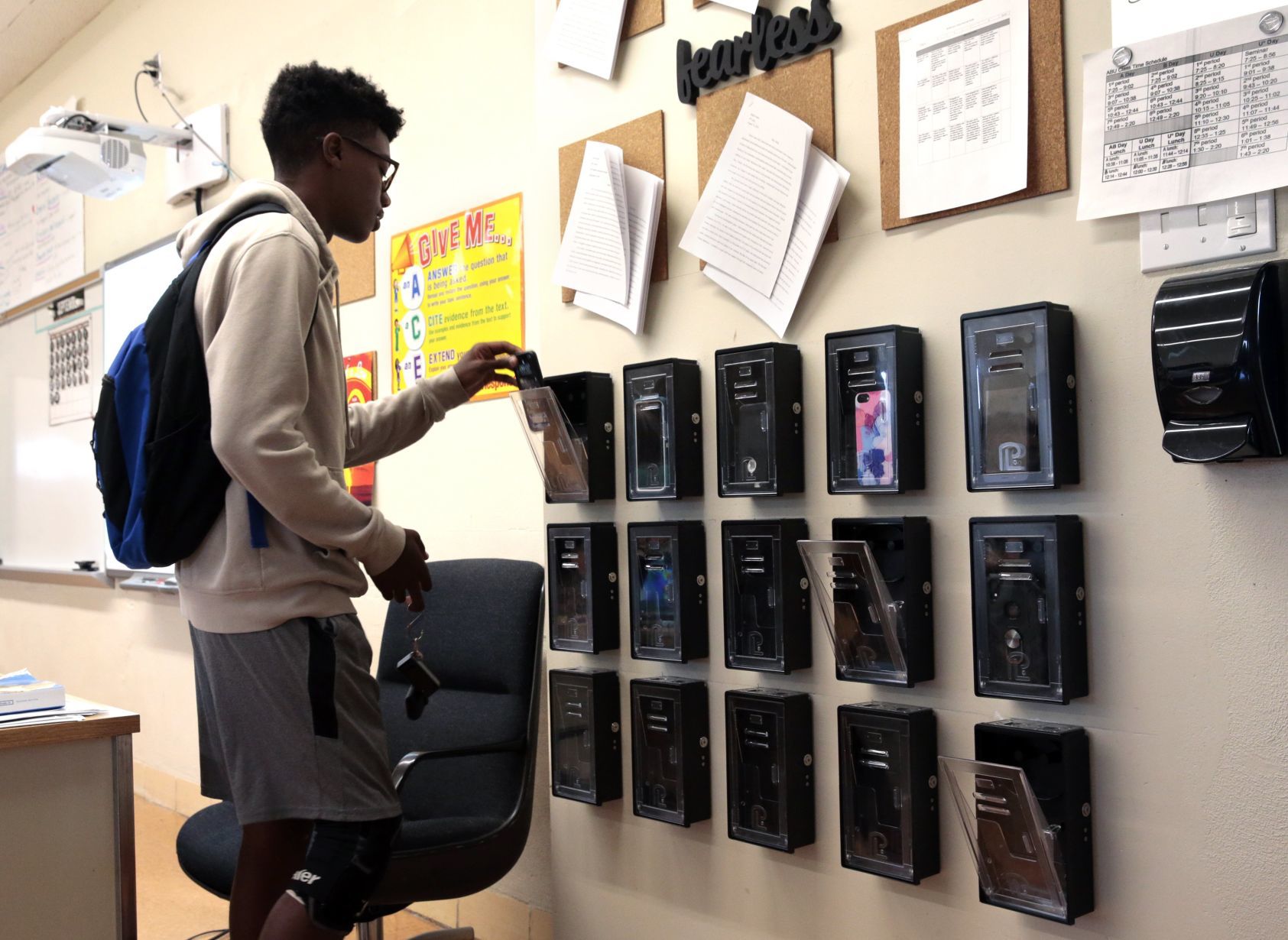 cell phone lockers for classroom