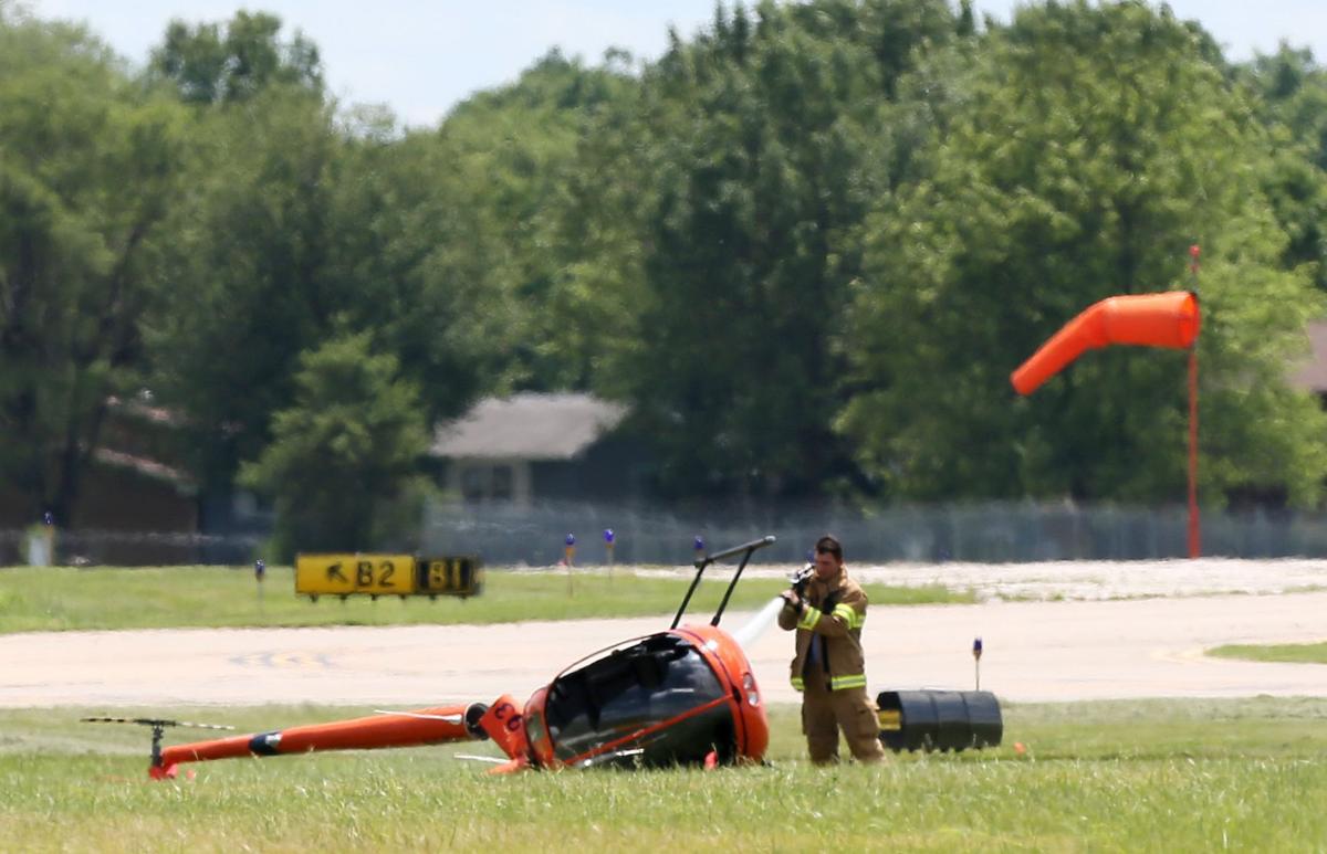 Two suffer injuries in helicopter crash at St. Louis Downtown Airport