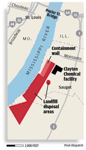 Sauget Superfund cleanup sites map