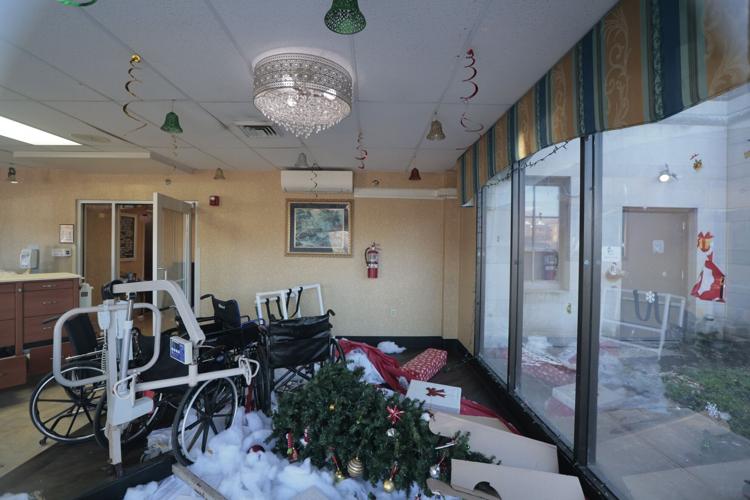 Ransacked lobby of the Northview Village Nursing Home