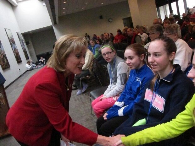 Rep. Ann Wagner of Ballwin greets Missourians gathered in Washington for the annual "March for Life." Jan. 25, 2013.