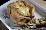 Roast Chicken With Herbed Butter and Croutons