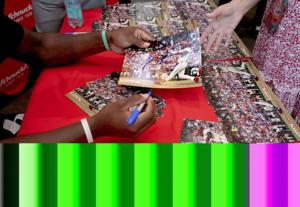 MLB Home Run Derby champ Jordan Walker greets fans at Schnucks