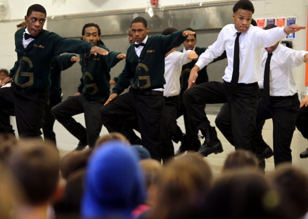 Step team performs at Tillman Elementary