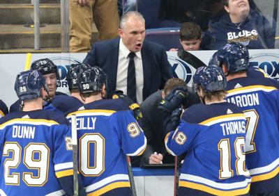The Blues and Coyotes tangle at the Enterprise Center